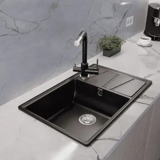 Мойка кухонная GranFest VERTEX V-780L черный